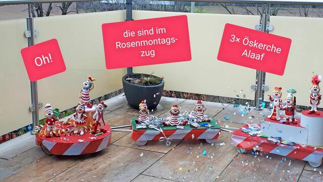 Kennziffer 83 - „Wir bleiben Rosenmontag zuhause“, sagt Georg Mletzko und wünscht „3x Ülepenich Alaaf“. | Foto: Georg Mletzko: