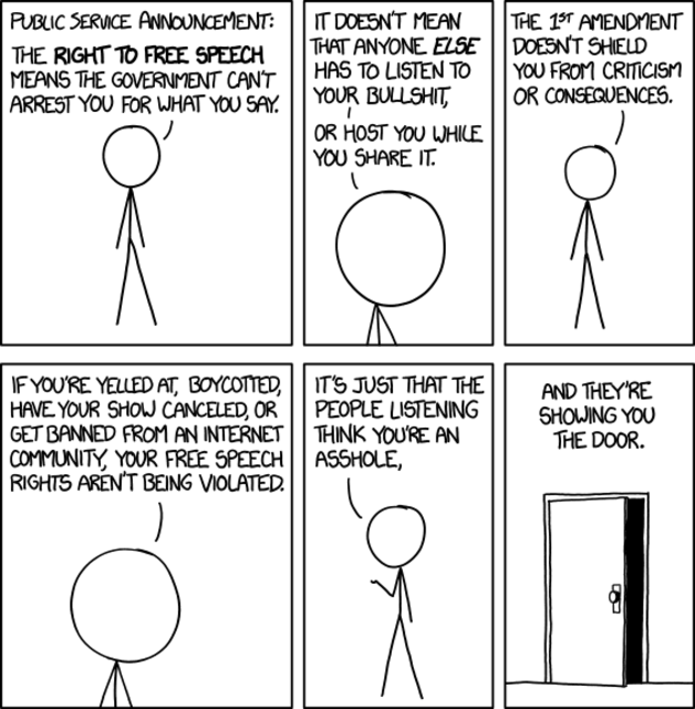 Free Speech: https://xkcd.com/1357/ | Foto: Randall Munroe