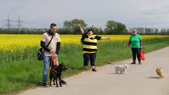 Ingo Then, Astrid Kurth und Renate Könen von den Tierfreunden Rhein-Erft machten gleichzeitig Kilometer für ihren Benefiz-Hunde-Spaziergang. | Foto: Tierfreunde Rhein-Erft