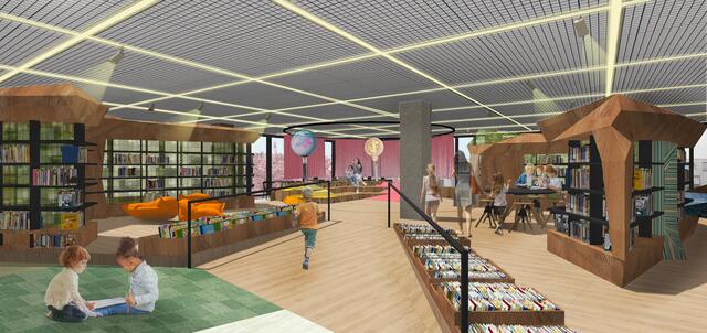 So präsentiert sich künftig der Kinderbereich. Foto: Mars Interieurarchitecten / Pell Architekten