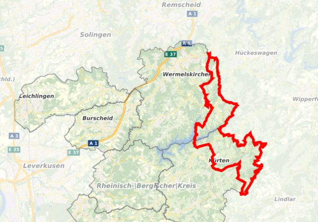 Überwachungszone (Rot eingezeichnet) | Foto: RBK