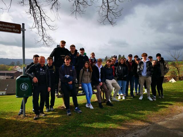 Der Geografiekurs der Gesamtschule Marienheide.