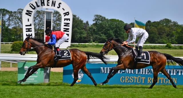 Aguirre &amp; Andrasch Starke gewinnen das Windstoß-Rennen | Foto: Horst Nauen