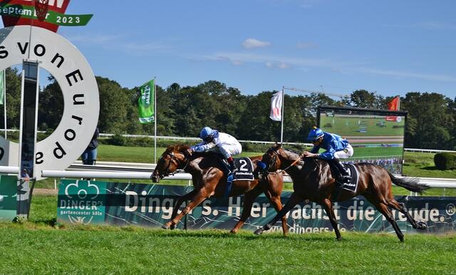 Preis des Porsche Taycan - Sieg für Wonderful Boy &amp; Andrasch Starke | Foto: Horst Nauen