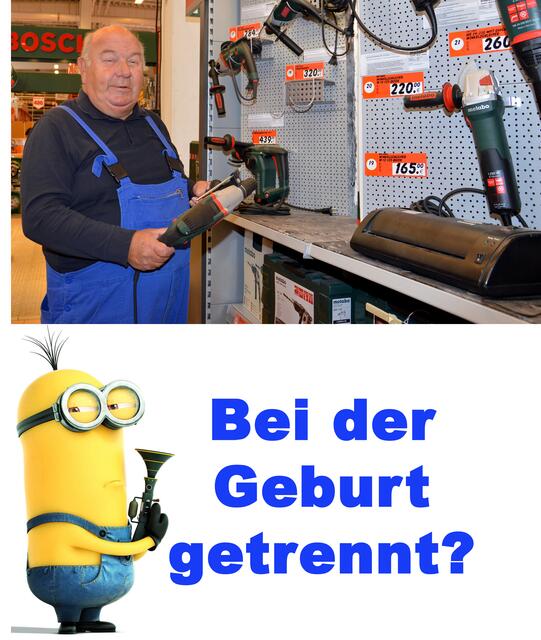Für jeden Spaß zu haben: Wir waren mit dem begeisterten Bastler  Hans-Willi Meier im Baumarkt. | Foto: Archiv/Lars Kindermann