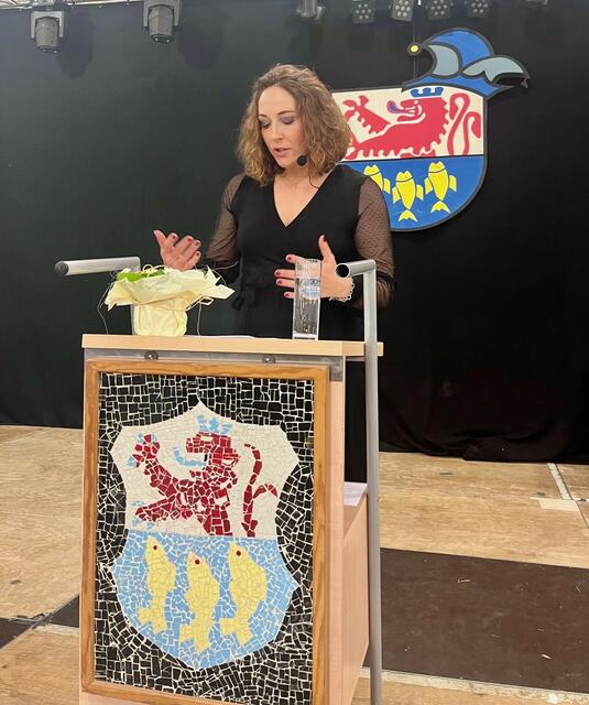 Bürgermeisterin Nicole Berka sprach über die weitere Entwicklung der Gemeinde Neunkirchen-Seelscheid. | Foto: Gemeinde Neunkirchen-Seelscheid