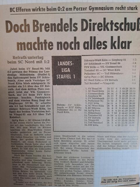 Foto: Fotos von Werner Kilian mit freundlicher Genehmigung der SpVg. Porz, RSV Urbach, Dieter Hennes und Medienmitarbeiter