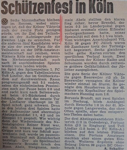 Foto: Fotos von Werner Kilian mit freundlicher Genehmigung der SpVg. Porz, RSV Urbach, Dieter Hennes und Medienmitarbeiter