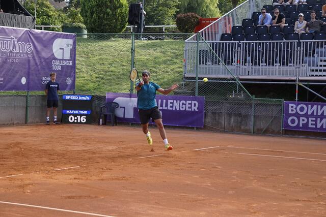 Im Match des Tages siegte der aus Merzig stammende Benjamin Hassan (ATP 170) gegen den ehemaligen College-Spieler Chris Rodesch (ATP 572). | Foto: dru
