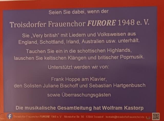 Flyer Konzertankündigung | Foto: FURORE