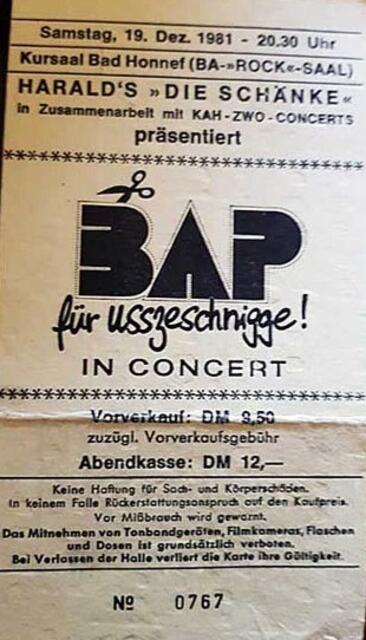 Foto: Fotos mit freundlicher Genehmigung und Dank an BAP und Semmel Concerts