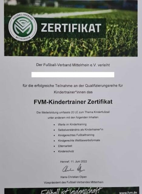 Foto: Fotos mit freundlicher Genehmigung und Dank vom Fußball-Verband Mittelrhein und SpVg. Porz