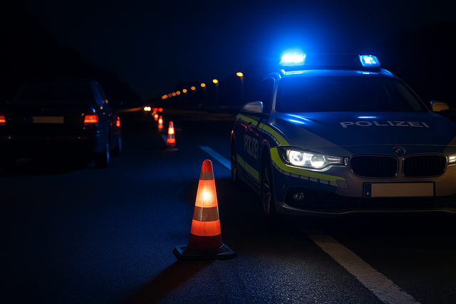 Am Maifeiertag und in der Nacht auf Freitag, hatten die Beamten viel zu tun. Symbolbild erstellt mit Unterstützung von OpenAI / ChatGPT (KI-generiert, kein reales Foto) | Foto: KI-generiert mit ChatGPT