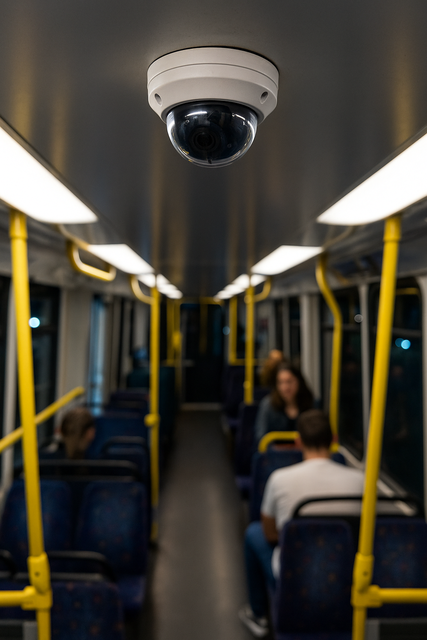 Ein Streit in einer Stadtbahn eskaliert. Nun sucht die Polizei nach den Beteiligten mit Bilder einer Überwachungskamera. Symbolbild erstellt mit Unterstützung von OpenAI / ChatGPT (KI-generiert, kein reales Foto). | Foto: KI-generiert mit ChatGPT