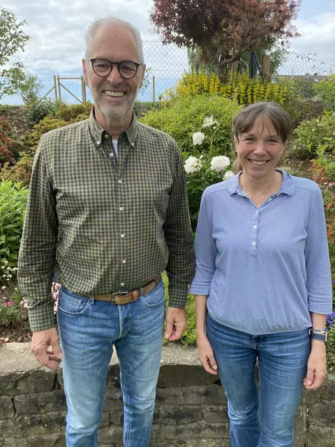 Martina Engelsleben und Werner Ahrens vom Vorstand der Bürger-Stiftung Foto: Elli Riesinger