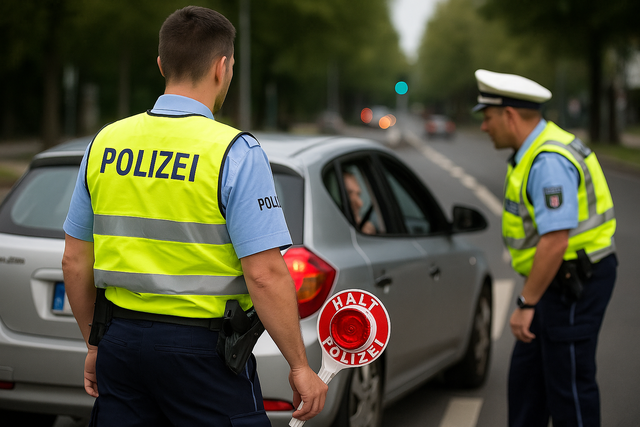 Bei einer Verkehrskontrolle kamen interessante Details zu Tage. Symbolbild KI-generiert, kein echtes Foto. | Foto: KI-generiert mit ChatGPT/OpenAI