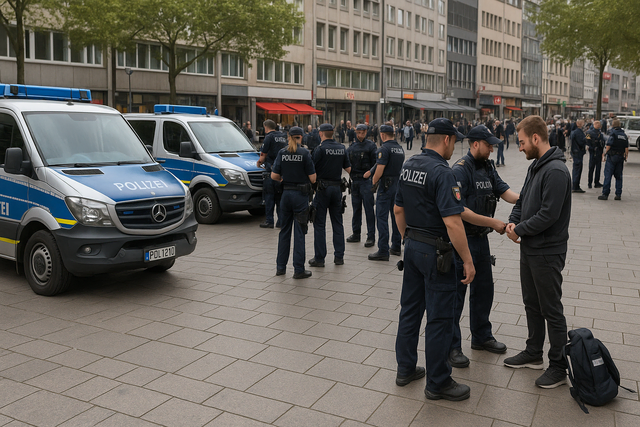 Bei Schwerpunktkontrollen hat die Polizei Köln etliche Straftaten und Ordnungswidrigkeiten festgestellt. Symbolbild KI-generiert, kein echtes Foto. | Foto: KI-generiert mit ChatGPT/OpenAI