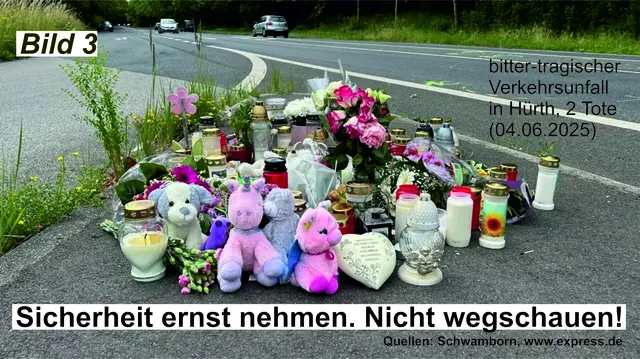 Verantwortliche sollten sich in der Pflicht sehen, eine Wiederholung der tragischen Ereignisse von Hürth (4.6.2025) an anderer Stelle zu unterbinden.