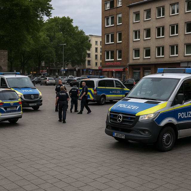 Die Kölner Polizei kontrollierte mit erhöhter Präsenz in der Innenstadt. Symbolbild KI-generiert, kein echtes Foto.  | Foto: KI-generiert mit ChatGPT/OpenAI