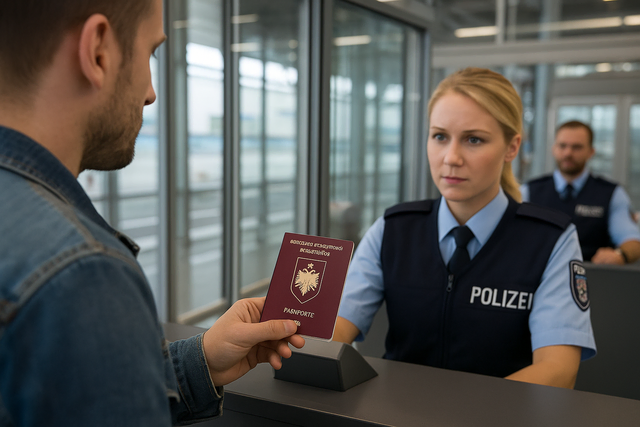 Zur Einreise in den Schengen-Raum nutzte ein 28-Jähriger verschiedene Pässe und flog auf. Symbolbild KI-generiert, kein echtes Foto. | Foto: KI-generiert mit ChatGPT/OpenAI