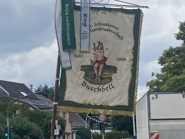 Fahne der Sankt Sebastianus Schützenbruderschaft Buschbell 