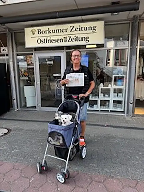 Elke Leopold aus Brühl besuchte die Konkurrenz auf Borkum. Der Brühler Schlossbote war dabei.  | Foto: Elke Leopold