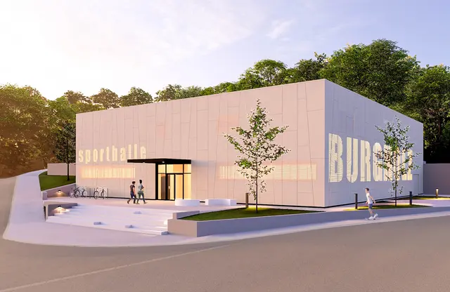 Visualisierung der neuen Sportstätte. Foto: 3ZW-Architekten/ Repro: Axel König
