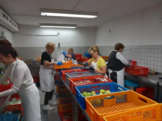Ehrenamtliche Helferinnen und Helfer sorgen dafür, dass monatlich rund 90 Tonnen Lebensmittel aus Geschäften abgeholt, sortiert und an Bedürftige ausgegeben werden. Foto: Tafel 