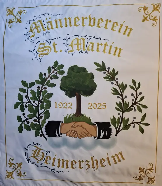 Vereinsfahne des Männervereins St. Martin 2025. | Foto: Foto: Männerverein