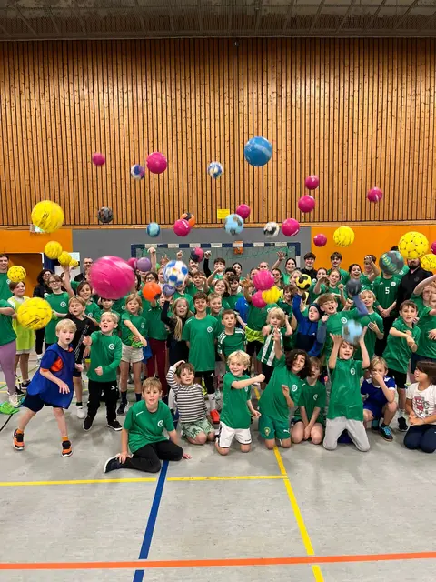 Action und Spaß beim Handballcamp. Foto: HSG Rösrath/Forsbach