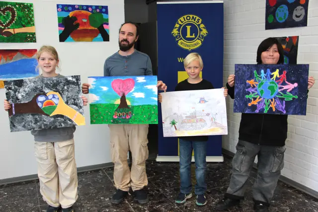 Foto: Die Klasse 5e und ihre Gewinnerbilder