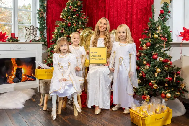 Die Adresse für die Weihnachtspost: An das Christkind, 51777 Engelskirchen | Foto: Deutsche Post/Thomas Lammertz