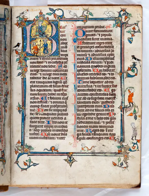 Psalter-Brevier, (Detail mit König David in B-Initiale) Nordostfrankreich, nach 1297, Museum Schnütgen | Foto: Stephan Kube/SQB