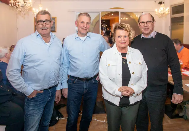Der Vorstand wurde einstimmig wiedergewählt (v.l.): Vorsitzender Hans-Joachim Kautz, Vize-Vorsitzender Frank Kuratle, Schatzmeisterin Elke Körber und Schriftführer Bernd Körber. Foto (Archiv): Axel König