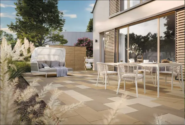 Ein naturnaher Garten beginnt beim Boden: Terrassenbeläge aus ökologisch verträglichen Materialien verbinden Gestaltung mit Verantwortung. Foto: SLG IZB Beton