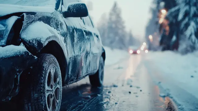 Der Wintereinbruch im Kreisgebiet: Die Polizei hatte über 20 Einsätze am Wochenende. | Foto: Vetrana generiert mit KI/adobe.stock.com Symbolfoto)