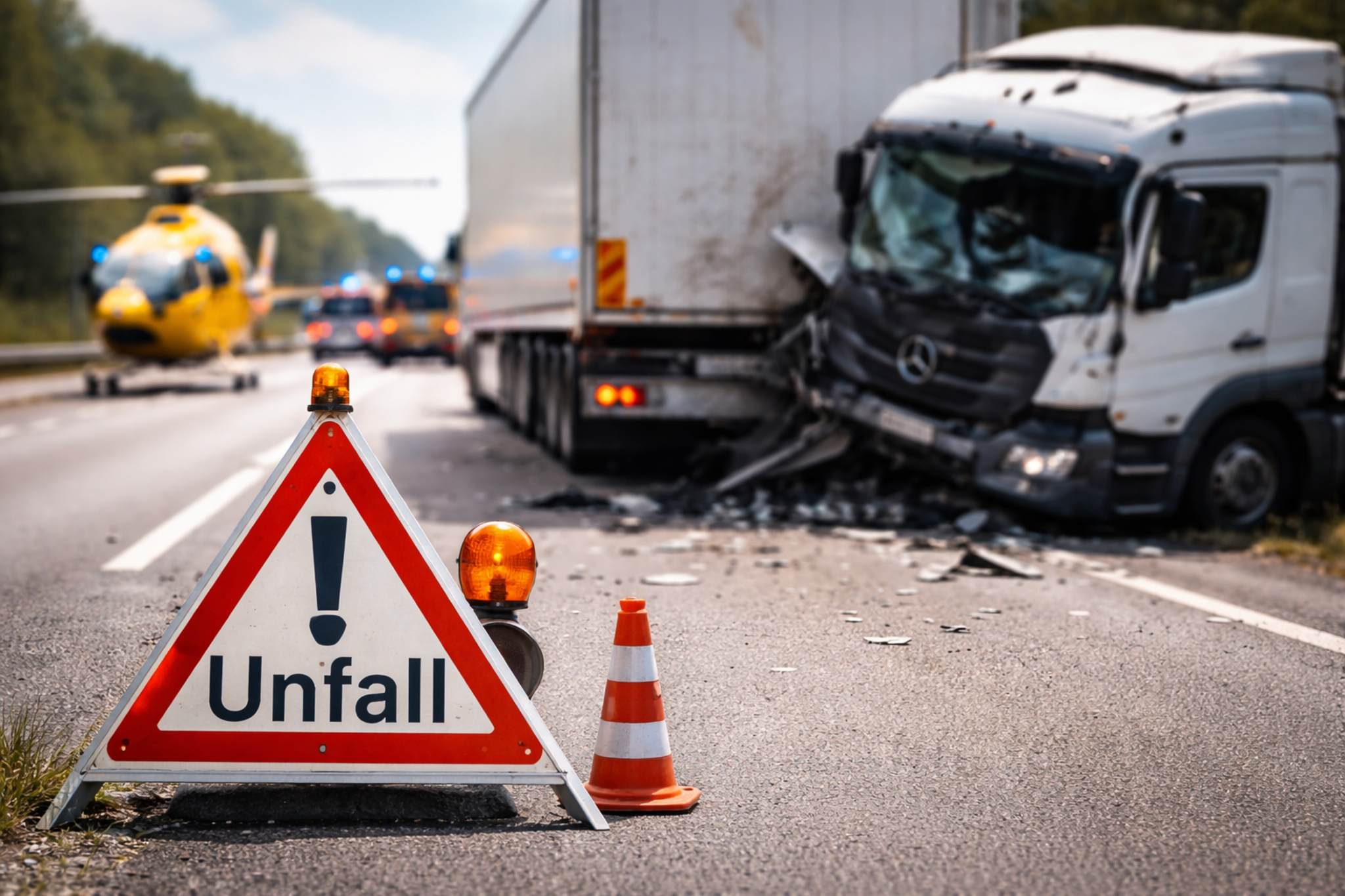 Spannende A4 Koln Unfall Bild
