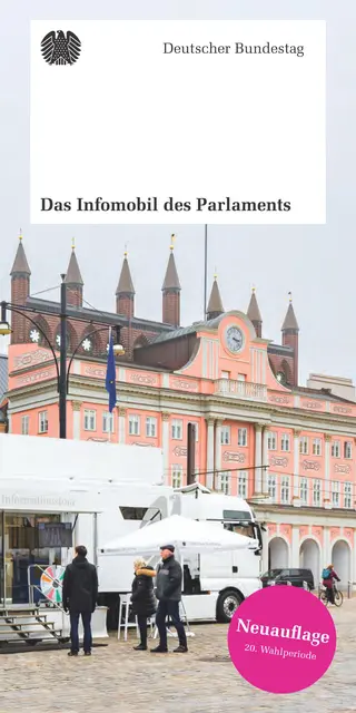 Der Flyer zum Infomobil lässt sich herunterladen unter https://www.bundestag.de/besuche/ausstellungen/bundestagunterwegs/infomobil. | Foto: Deutscher Bundestag