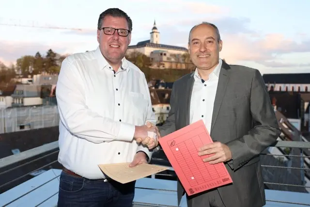 Michael Franz Burgemeister (Vorsitzender CDU Siegburg) und Michael Korsmeier (Vorsitzender SPD Siegburg) | Foto: CDU Siegburg und SPD Siegburg