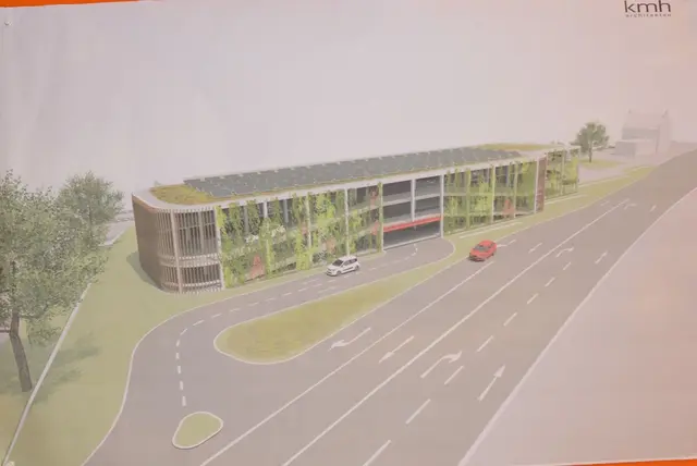 Schwerer Reinfall: Das Parkhaus am Bahnhof Schwadorf mit 150 Stellplätzen wird nicht gebaut. | Foto: Visualisierung Stadt Brühl
