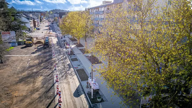  „Die umfangreichen Bauarbeiten entlang der Luxemburger Straße in Hermülheim schreiten planmäßig voran“, vermeldet die Stadtverwaltung Hürth. | Foto: Stadt Hürth/Giuseppe Piliero