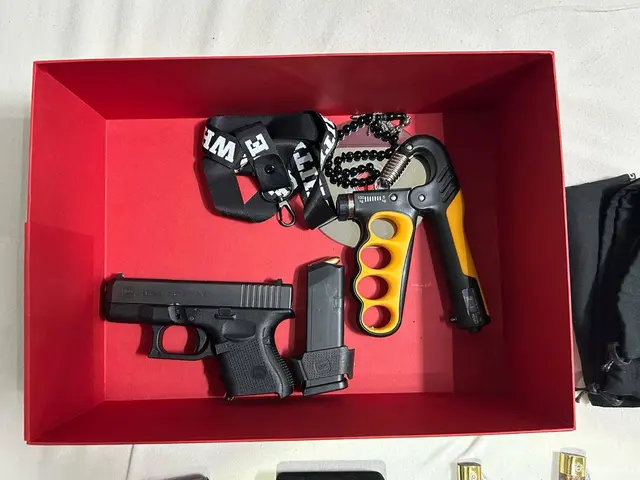 Auch Waffen fanden die Beamten vor. | Foto: Zoll Köln