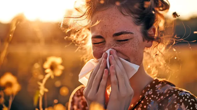 Niesen, schnäuzen, weitergehen: Für Millionen Allergiker gehört das Taschentuch im Frühling und Sommer einfach dazu – ob sie wollen oder nicht. Foto: DJD/Spenglersan/Karat - stock.adobe.com (KI generiert)