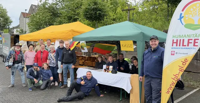 Erfolgreich verlief die Spendenaktion in Sand dank der vielen Helferinnen und Helfer. Foto: Gürster
