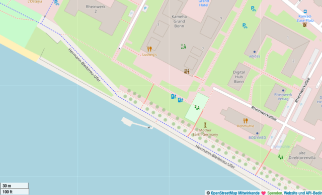 Anleger Bonner Bogen | Foto: © OpenStreetMap contributors