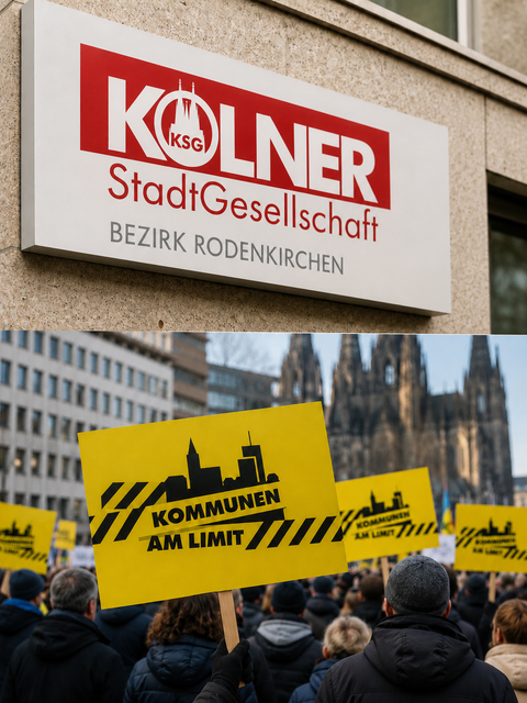 Die Wählergemeinschaft Kölner StadtGesellschaft KSG, fordert eine drastische Entlastung der Stadt Köln. Sowohl die Kölner CDU als auch die SPD werden aufgefordert, endlich in ihren jeweiligen Parteien dafür zu sorgen, dass sich etwas verändert in unserem Land. | Foto: Frei von Rechten Dritter KSG