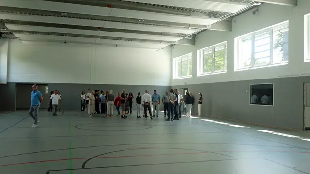 Der große Hallenraum im Erdgeschoss der neuen Sportstätte | Foto: OBK
