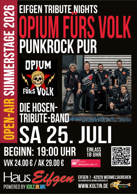 Foto: Fotos mit Dank und freundlicher Genehmigung von Vivien Alten, Daniel Fuss, Opium fürs Volk (Dave, Markus, Andi, Sascha & Schnagge), Adrian Kunitz und das legendäre Eifgen-Team und Archiv