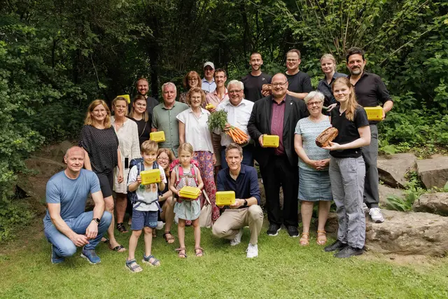 Sie stelten die BioBrotbox vor. Foto: NaturGut