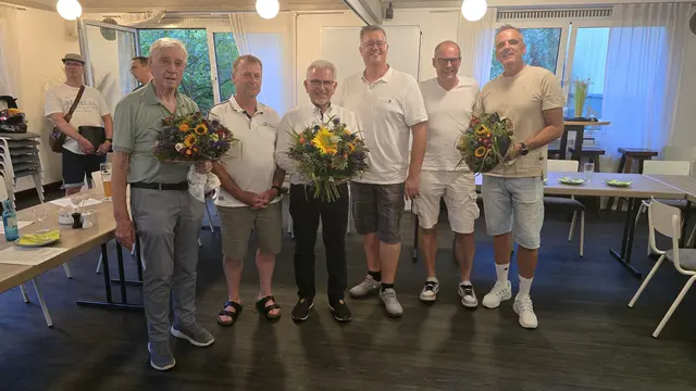(v.l.): Rudi Schröder, Uwe Jäkel, Josef Willnecker, Michael Schlaeger, Attila Pittersberger und Marcel Katzbach. Foto: KG